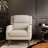 Upholstered Armchair With Solid Wood Legs, Modern Boucle Fabric Accent Chair-949130042