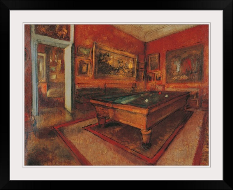 «Billiard Room, ca.1892. "Musée d'Orsay, Paris, France" par Edgar Degas, reproduction d'art, H 35 po x l 44 po x P 1 po