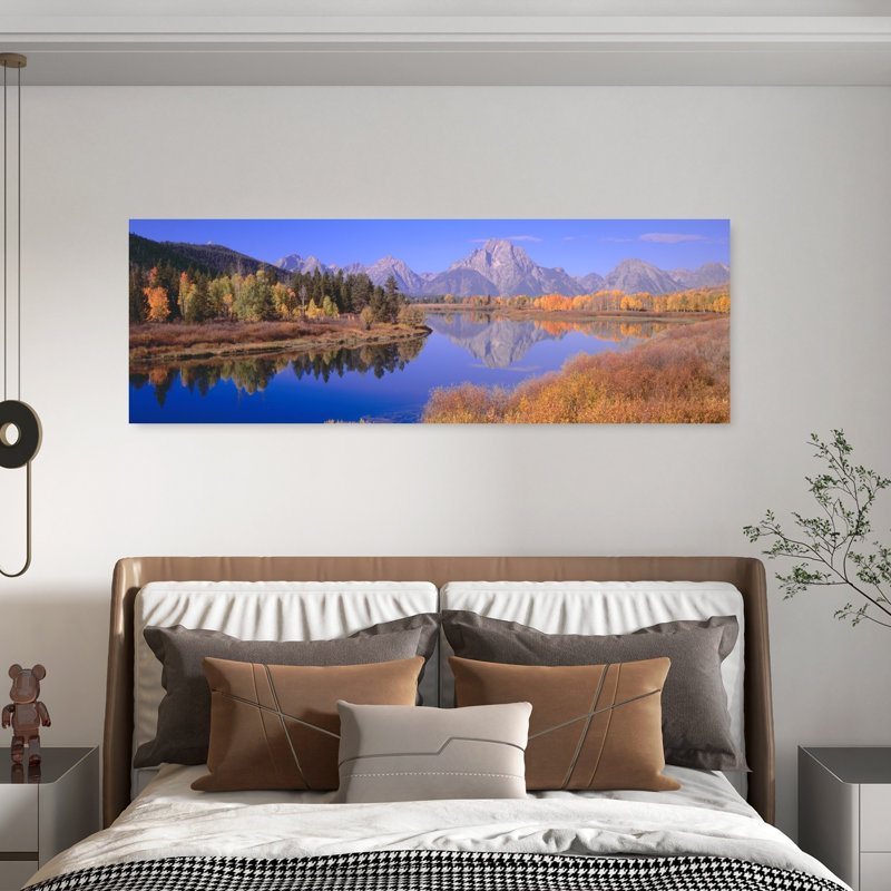 Grand Tétons reflété dans Oxbow Bend, Wyoming, H 60 po x l 20 po