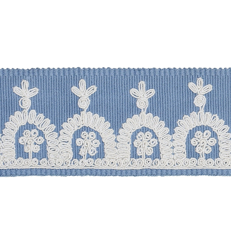 Noelia Embroidered Tape, Blue