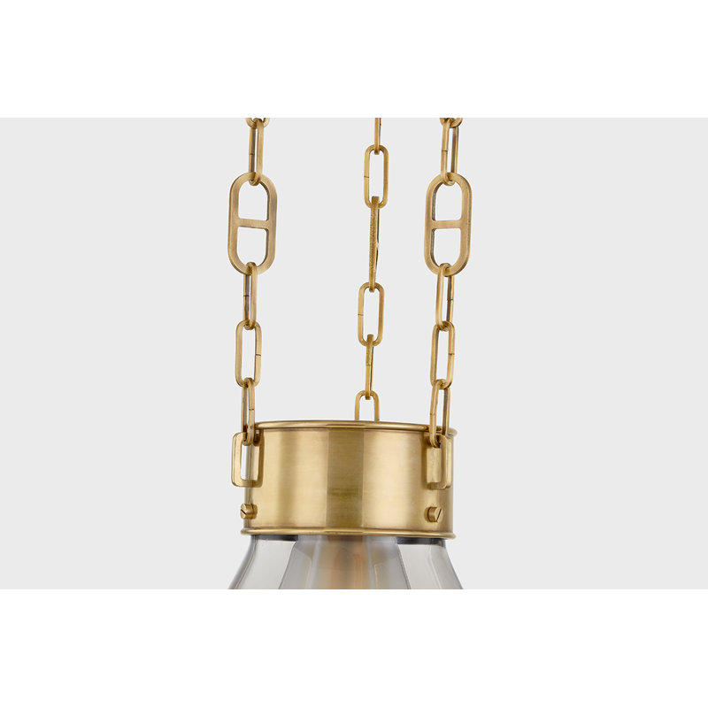 Tragus 1 Light Pendant by Noz Nozawa for Corbett Lighting, 20" H x 19" W x 19" D