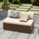 2 Piece Rattan Sectional Seating Group With Cushions