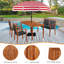 Ensemble de meubles en rotin Alacha-May Red Barrel Studio®, ensemble de 4 sièges en bois d'acacia avec trou pour parasol