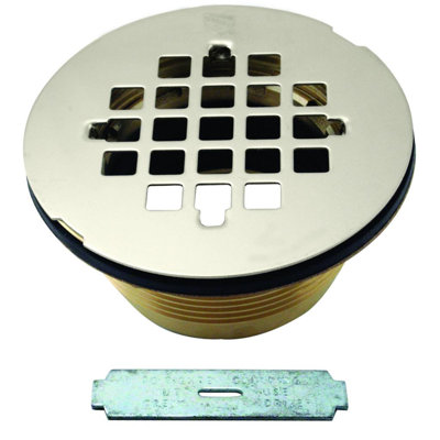 Couvercle de drain de douche carré 4-1 / 4 "avec tuyau de drain en laiton 2"