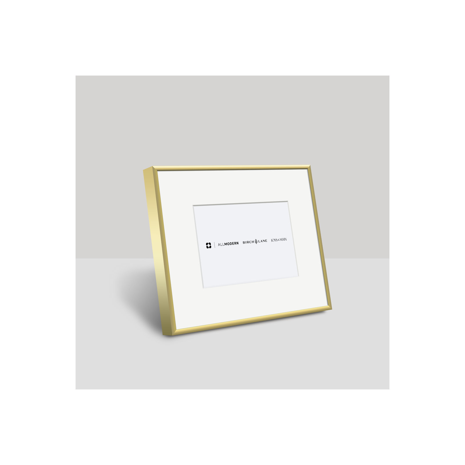 Feronia Metal Picture Frame with Mat, Gold, 6" x 4"