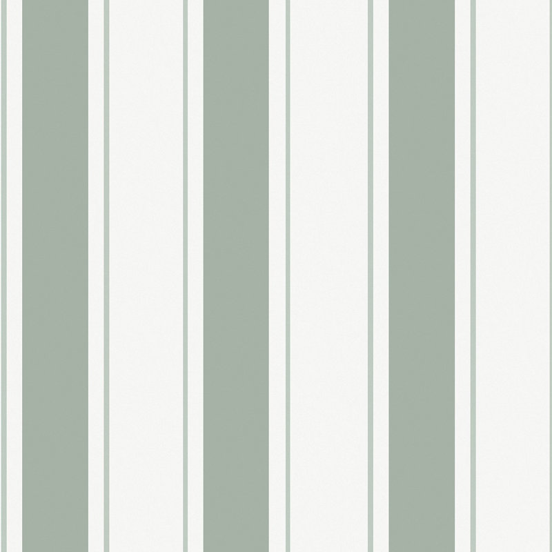  Oundle Stripe Morning Fog Wallpaper, Gray