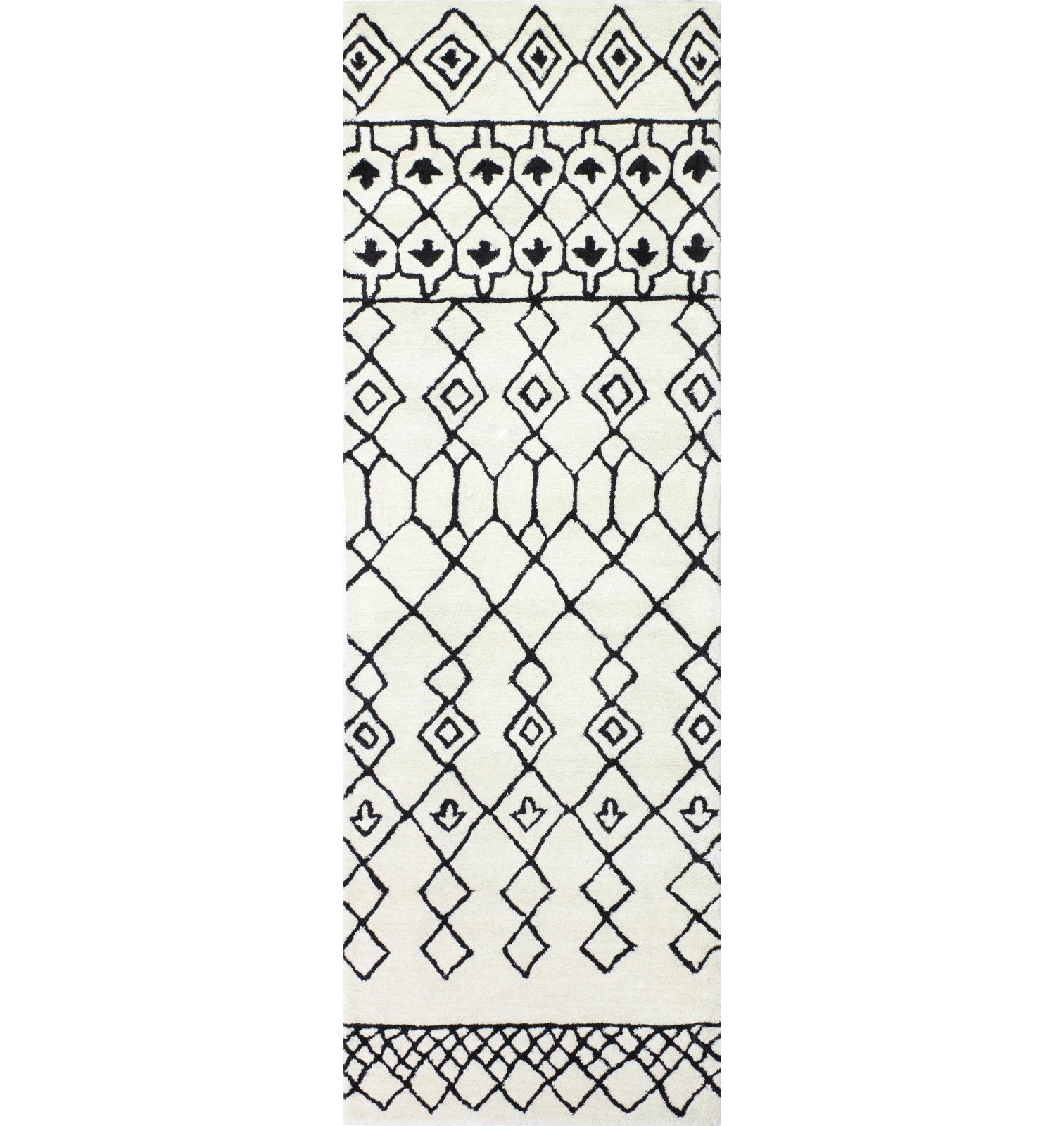 Navagio Handmade Wool Rug, Runner 2'6" x 8'