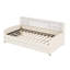 Lit plateforme tapissier simple en velours avec rangement spacieux, tiroirs et tablette latérale pour les chambres modernes-1371376950