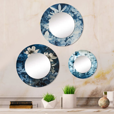 Miroir mural rond en aluminium Buchtel