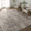 Tapis rayé fabriqué à la main en gris / crème-71603364