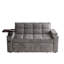 Canapé-lit convertible 3 en 1 de 165 cm avec lit gigogne, revêtement en chenille et table d'appoint pivotante à 360°, canapé pliant moderne pour salon-1390892698