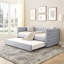 Twin Size Daybed with Trundle, Upholstered Tufted Sofa Bed-69502952