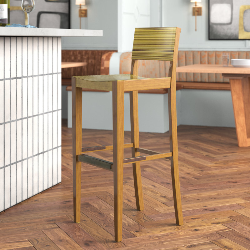 Maddision Solid Wood Counter Stool with Solid Wood Frame, Natural