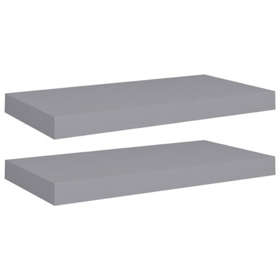Ensemble de 2 tablettes murales grises 20 "Wendie