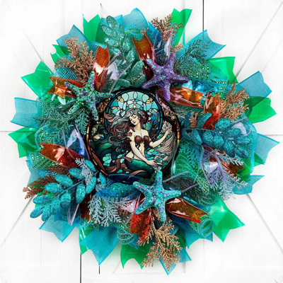 Couronne de sirène en faux vitrail