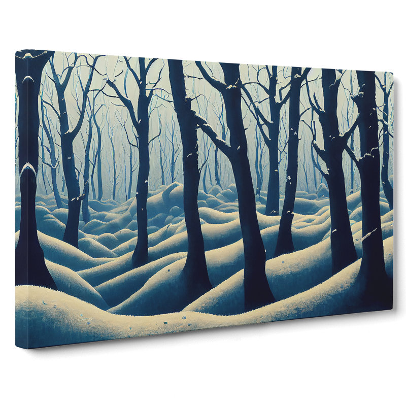 Winter Forest Painting Vol.6 - Wrapped Canvas, 50cm H x 76cm W x 3cm D