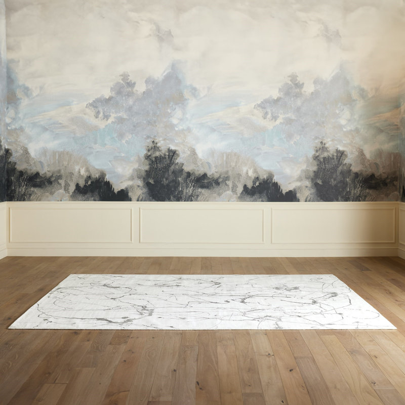 Hand Loomed Abstract Area Rug, Rectangle 11' x 14'