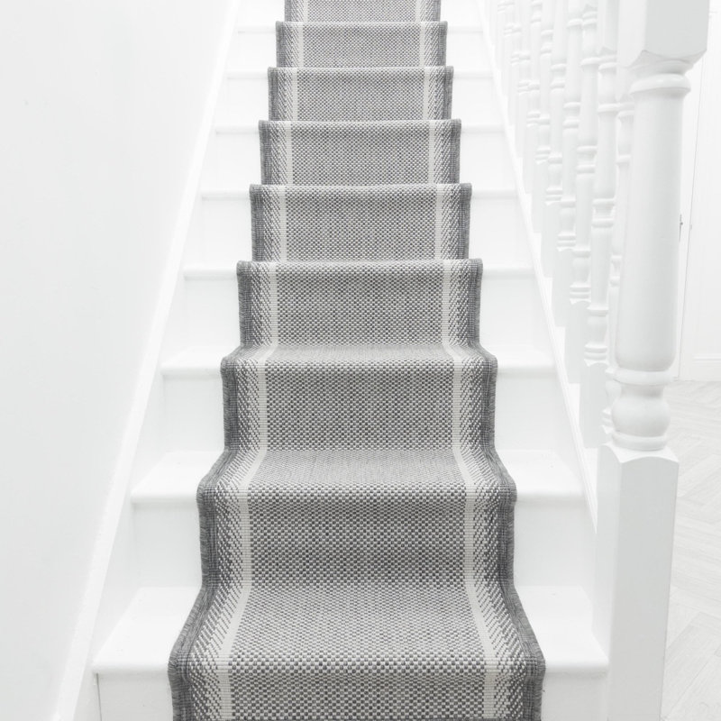 Stair Runner Chequered Flatweave Area Rug, Runner 60 x 630 cm