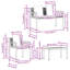  Outdoor Furniture Set with Cushion Poly Rattan Acacia Wood Table Patio-958047857