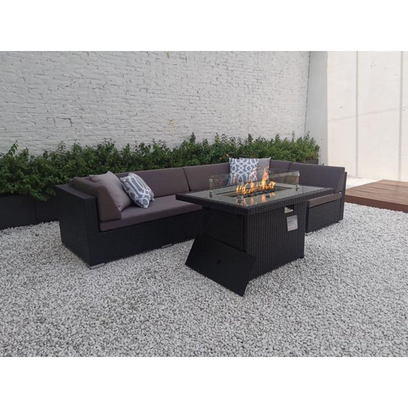Dibora Propane Smokeless Fire Pit Table with Hidden Fuel Tank