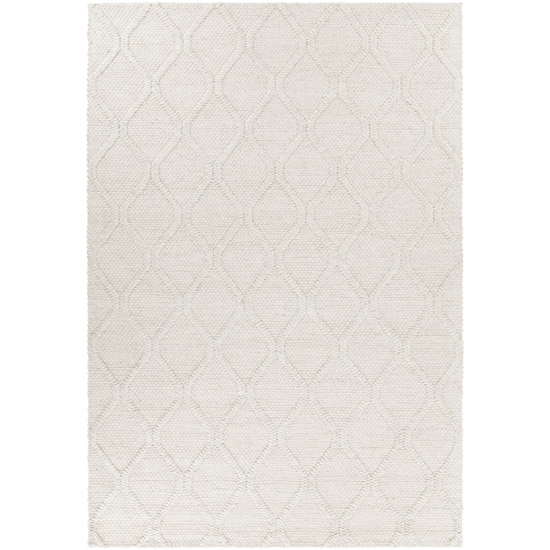 Tapis zone beige contemporaine texturée Arend, Rectangle 7 pi 9 po x 10 pi 6 po