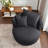 40" Wide Down Fill Cushions Fully Assembled Swivel Barrel Chair in Revolution Performance Fabric-368330767