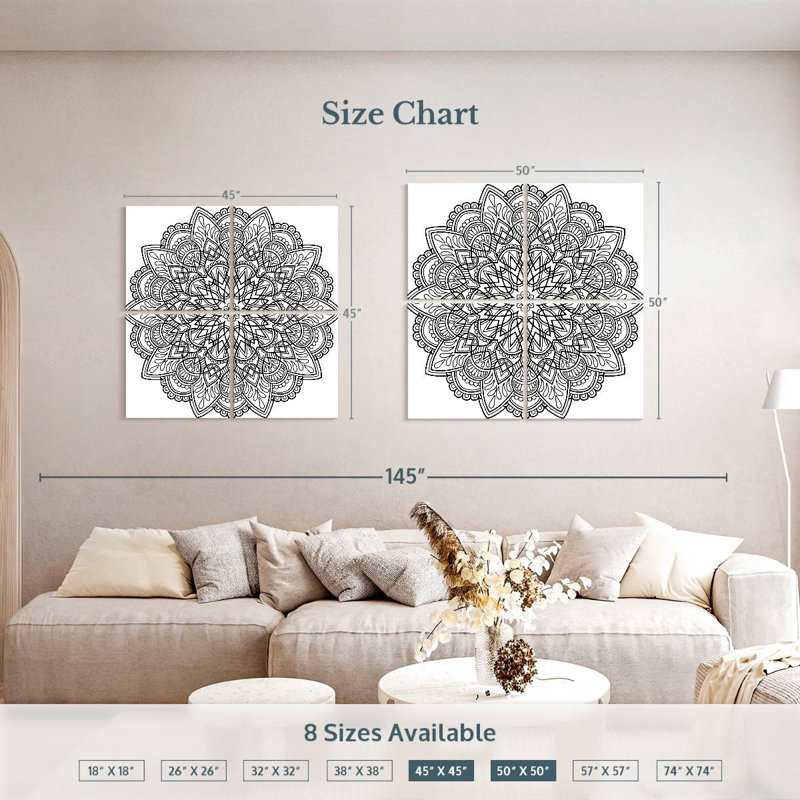 Kerner Meditative Mandala, 50" H x 50" W