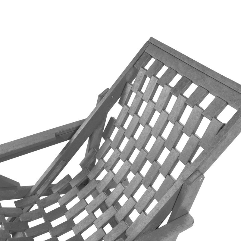 Ensemble 3 pièces de chaise longue d'extérieur pliable Pinecrest, Gris