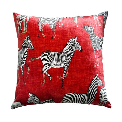 Amber Red Zebra Pillow