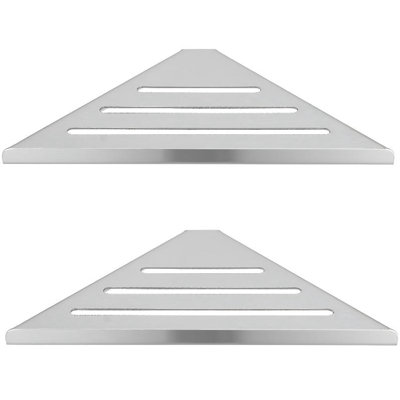 Ensemble de 2 tablettes de coin de douche en acier inoxydable Melvonia