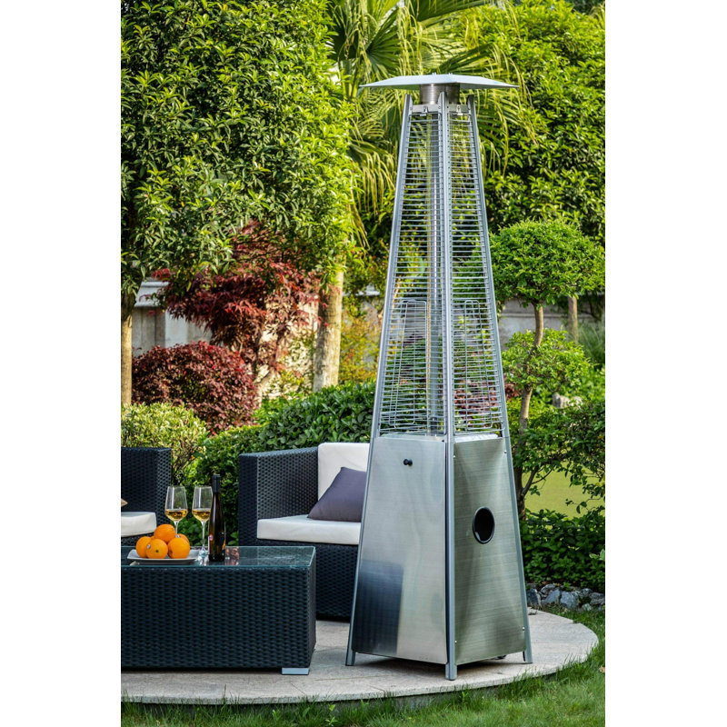 Chauffe-terrasse en quartz Quartz Galss, Argent argent