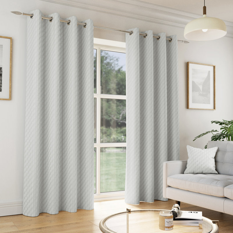 Room Darkening Curtain Panel Pair, Grey, 168cm Width x 183cm Drop