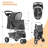 Foldable Pet Dog and Cat Stroller with Adjustable Canopy Storage Basket and Cup Holder for Small and Medium Pets-101824150