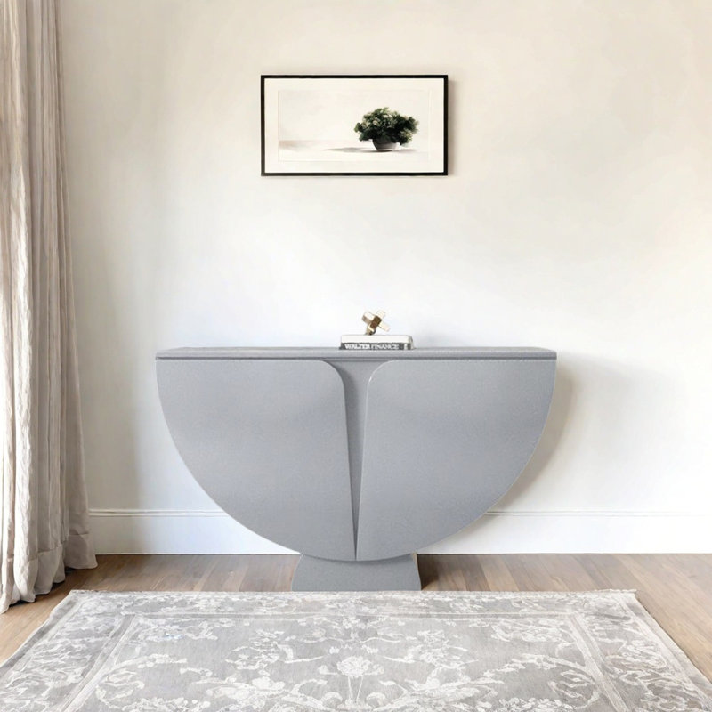 Console moderne minimaliste, Bleu grisâtre, H 35,43 po x l 47,24 po x P 15,75 po