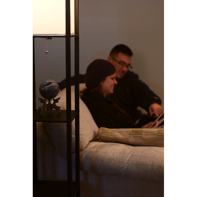 Lampe sur pied colonne 63 "Toro, Blanc