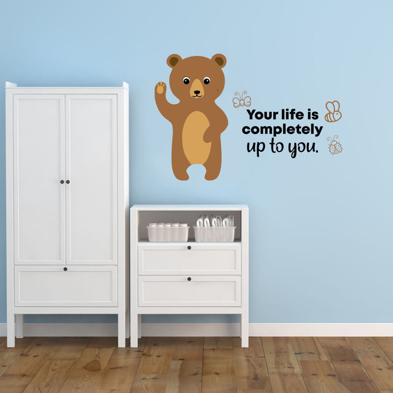 Text & Numbers Wall Decal, 27" H x 30" W x 0.05" D