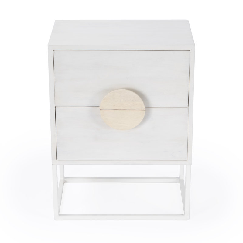 Lennasa 2 drawers Nightstand