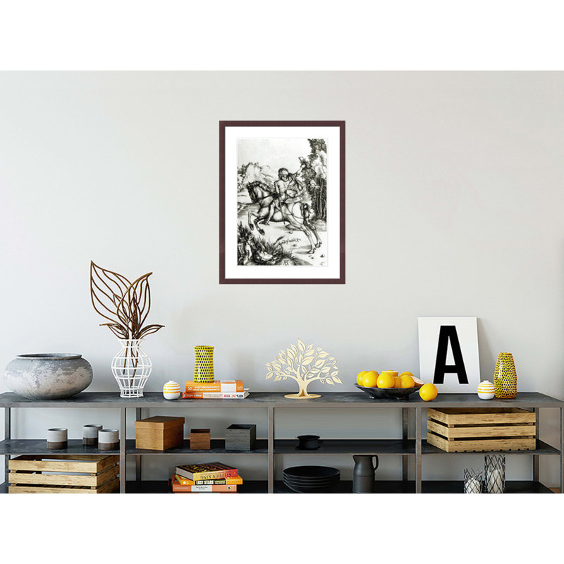 «The Small Courier» par Albrecht Dürer, impression giclée sur cadre, H 29,5 po x l 22,66 po