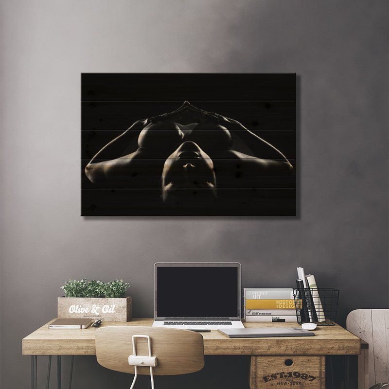 Modern & Contemporary, 18" H x 26" W, Picture Framed Canvas, Black