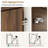 53.9" Modern 6 Drawer Dresser For Bedroom, Black & Walnut Wood Chest Of Drawers With Geometric Carved, Wide Storage Organizer With Metal Slides & Anti-Tip Kit-1083406225