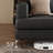 89" Faux Leather Mid Century Modern Upholstered Square Arm Sofa with Solid Wood Legs, Deep Seat Couch for Living Room Office-715607072
