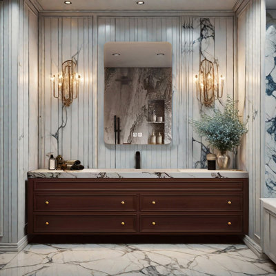 French modern rock plate bathroom cabinet