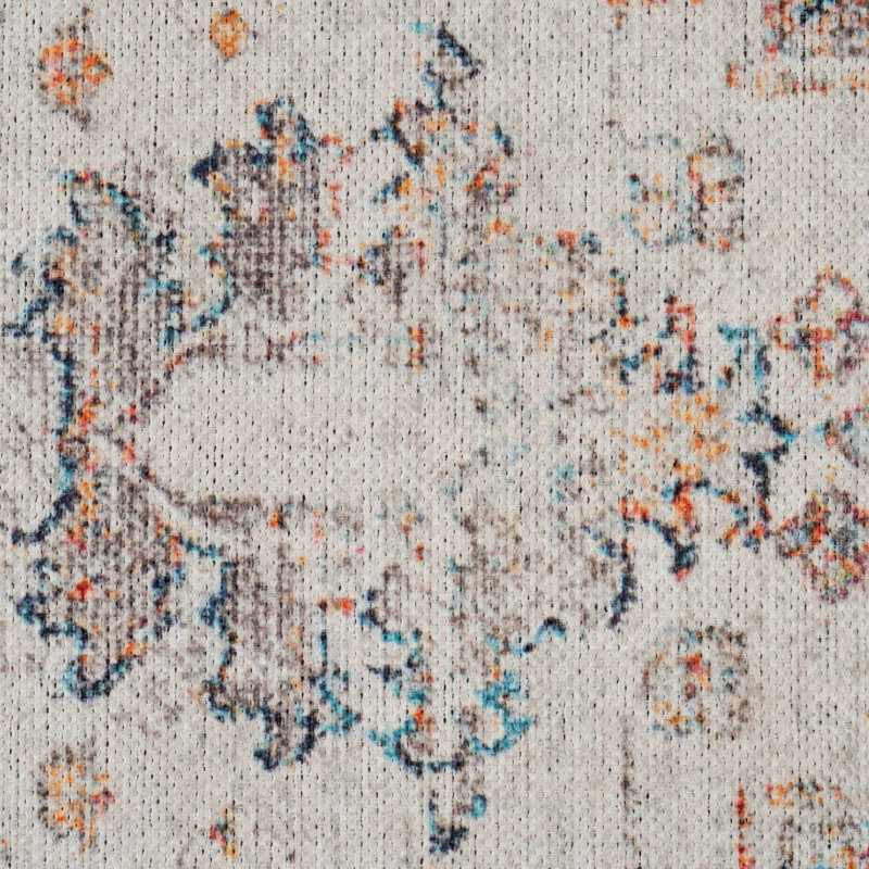 Machine Washable Beige Traditional Persian Style Distressed Living Room Area Rug, Rectangle 80 X 150 cm