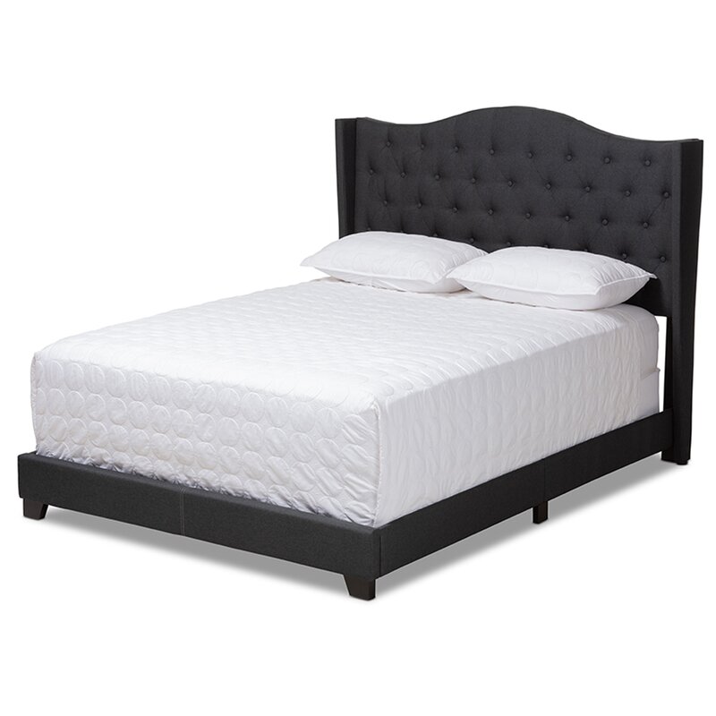 Winston Porter Galin Upholstered Wingback Bed & Reviews | Wayfair