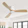 132CM Solid Wood 3-Blade Propeller Ceiling Fan with Remote Control