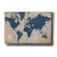 «Burlap World Map I Navy» par Sue Schlabach, estampe numérique sur toile-131805997