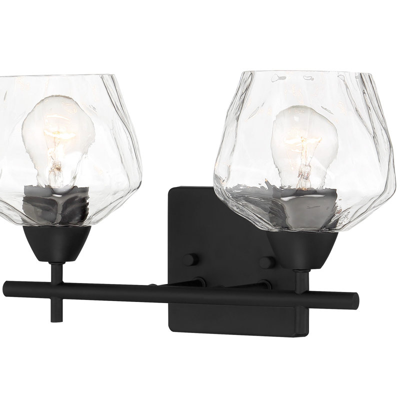 Highland Dunes Muro Transitional Coal Finish Vanity Light, Coal, Clear