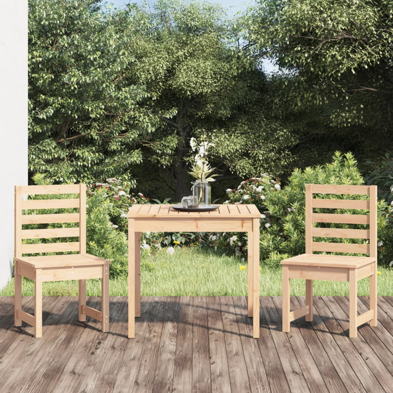 Nasiba 2 - Person Patio Dining Set with Square Table, Brown