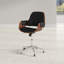 Chaise de travail en similicuir - noir
