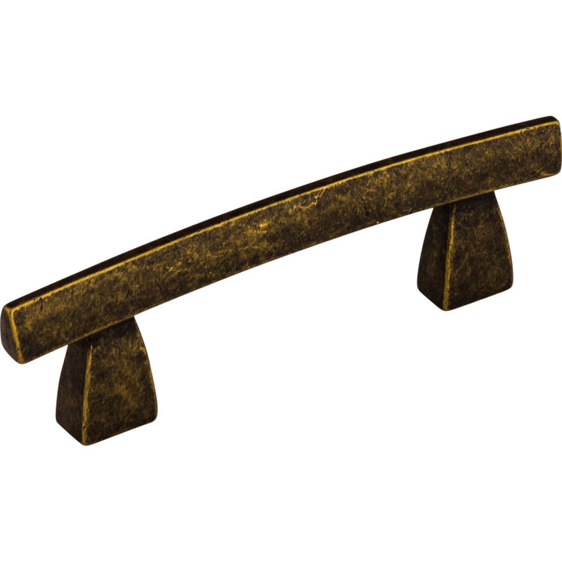 Arched Bar Pull, German Bronze, 3" Center to Center